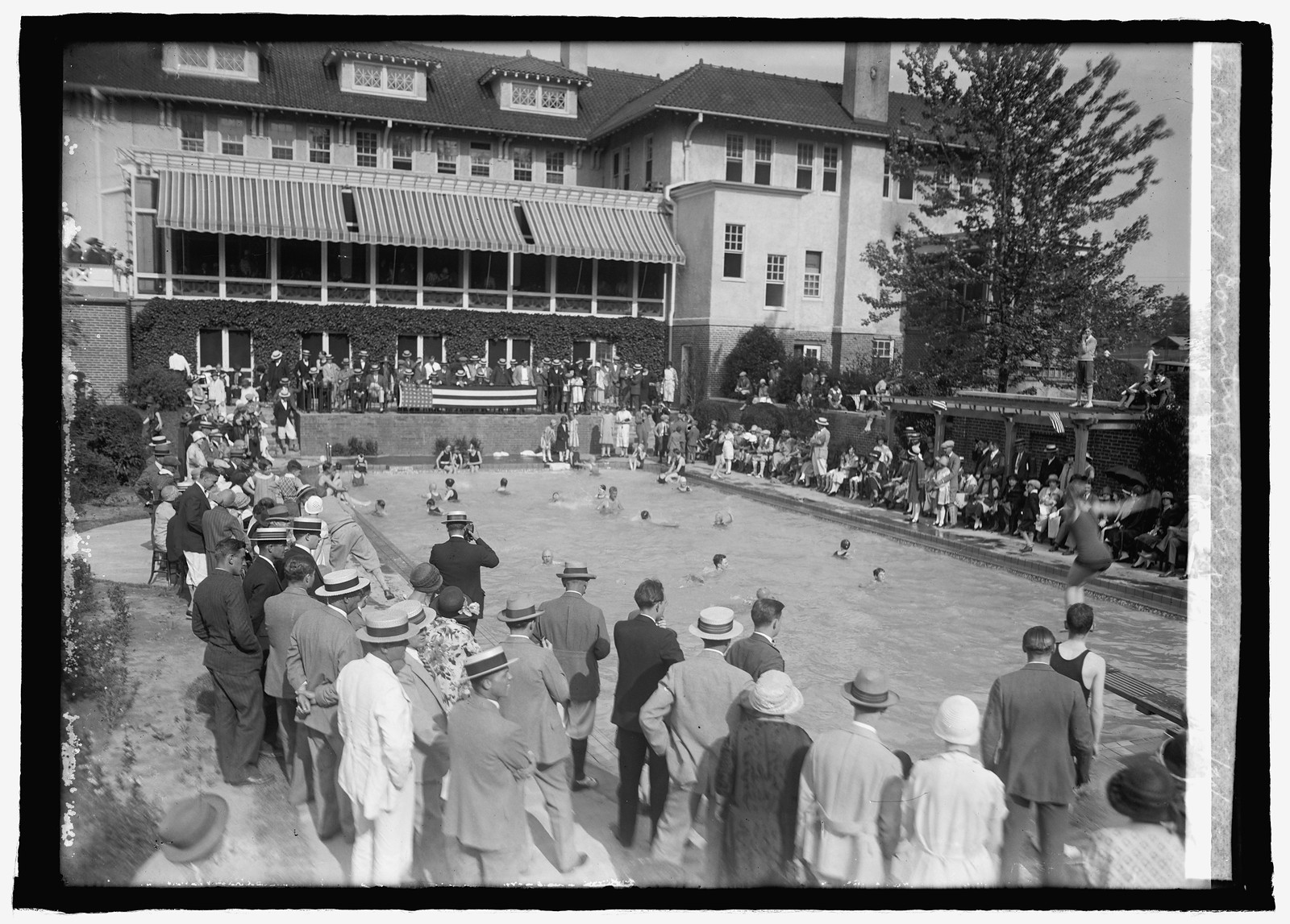 Opening of pool at Columbia Country Club, [Chevy Chase, Maryland], 5/30/25, [19]25 May 30. — historic photograph