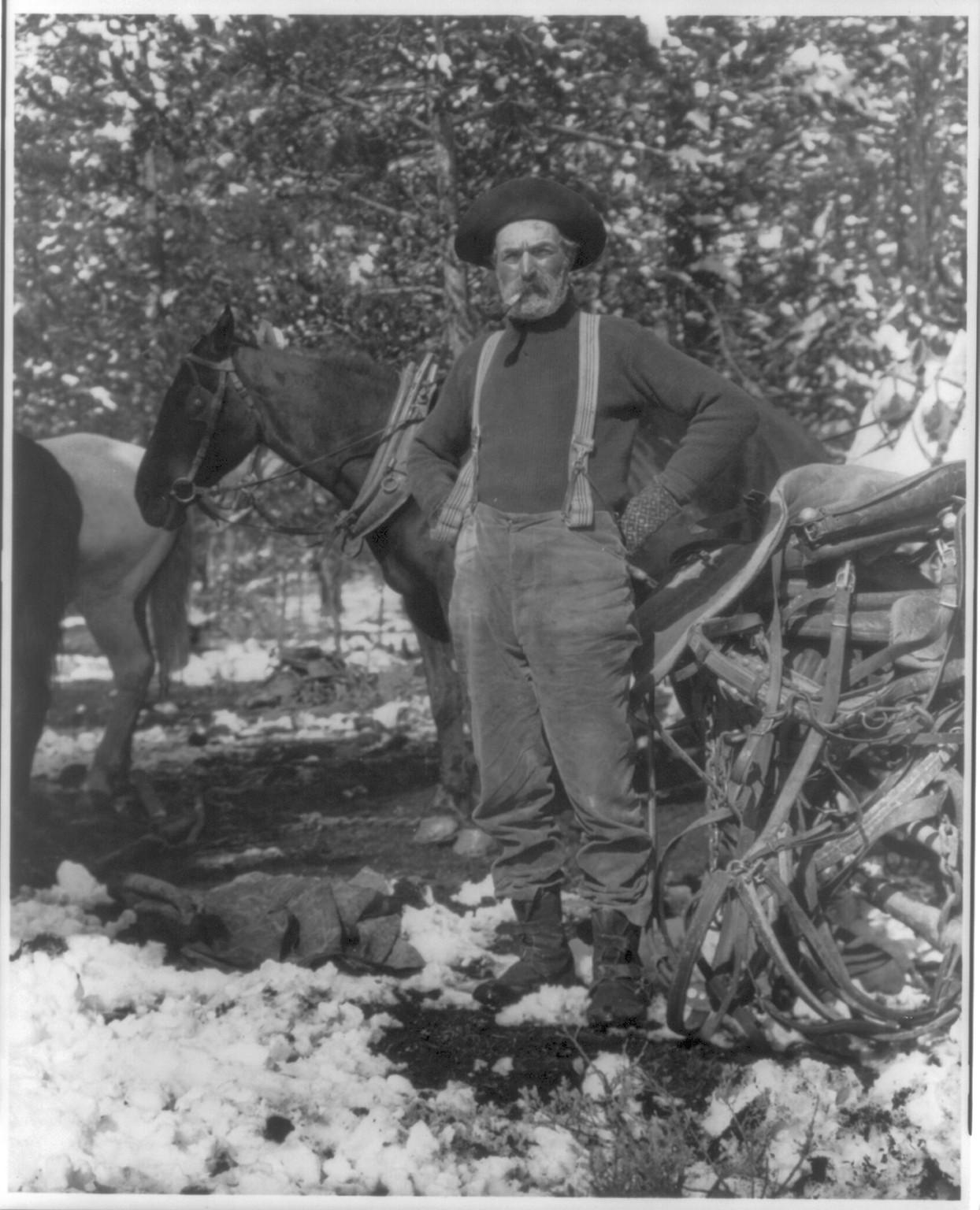 [Wyo. - Yellowstone National Park: prospector or guide], 1903 — historic photograph