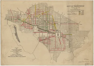 City of Washington Statistical Map No. 12 showing Schedule Street Sweeping