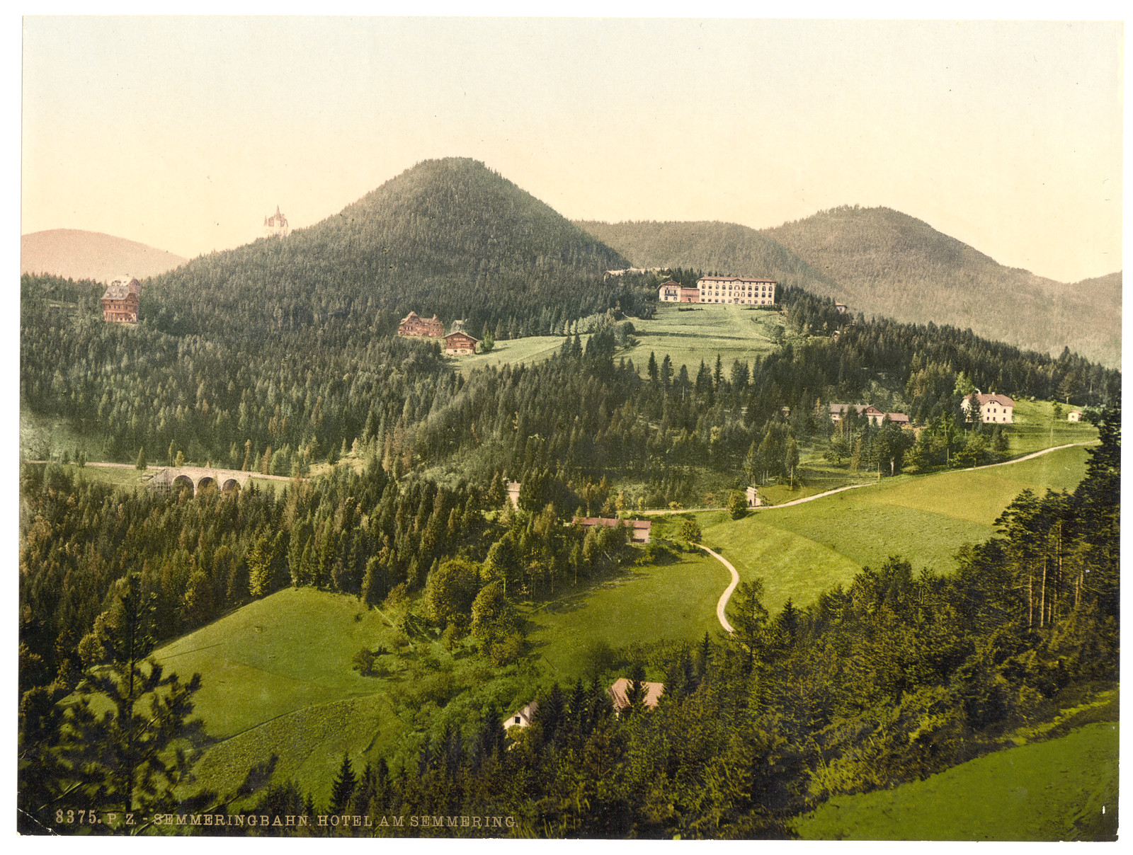 Semmering Railway Hotel at Semmering Styria Austro-Hungary, [between ca. 1890 and ca. 1900]. — historic print