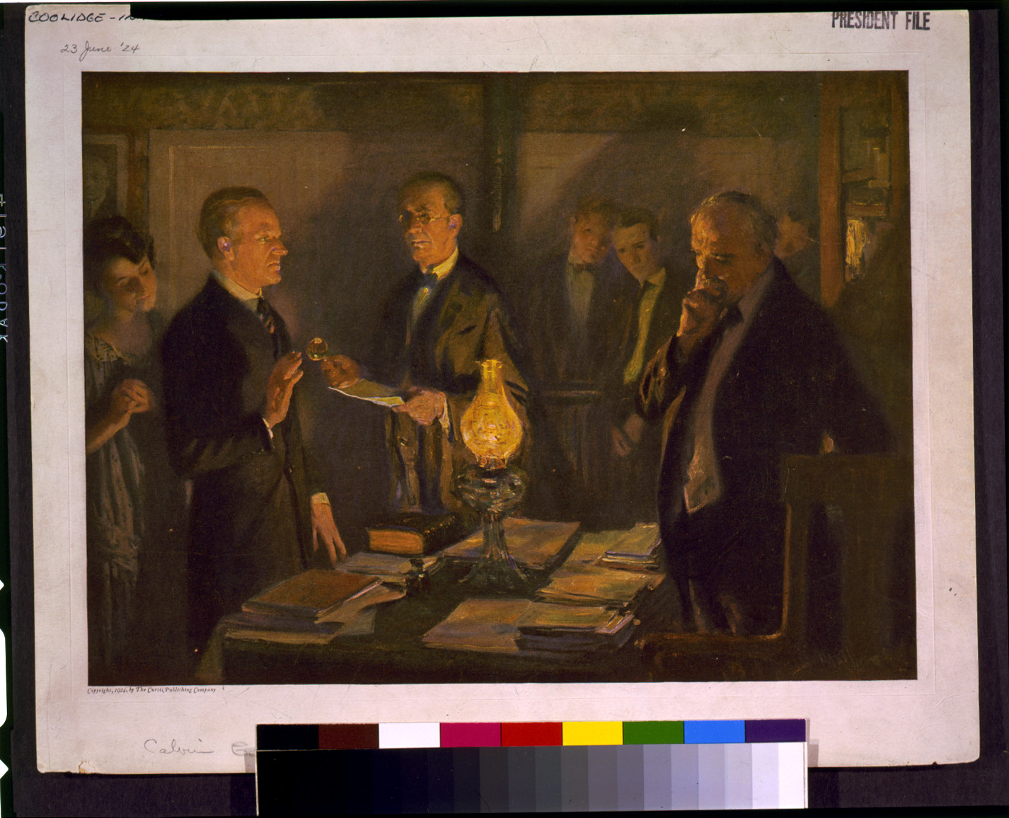 [Calvin Coolidge taking the oath of office], c1924. — historic print