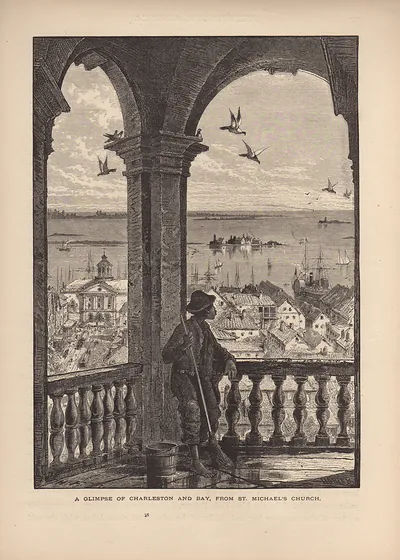 A Glimpse of Charleston and Bay, from St. Michael's Church