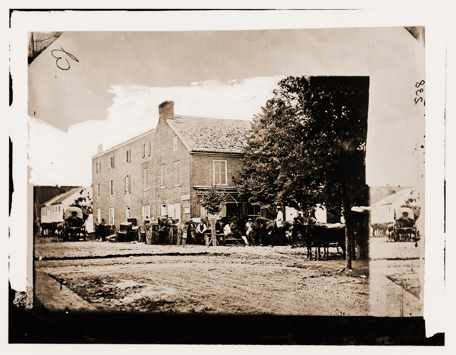 Gettysburg Pennsylvania. Offices of U.S. Sanitary Commission, 1863 — historic photograph