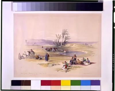 Wells of Moses wilderness of Tyn February 12th 1839 / David Roberts, R.A.