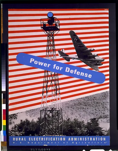 Power for defense. Rural Electrification Administration. U.S. Department of Agriculture / Beall.
