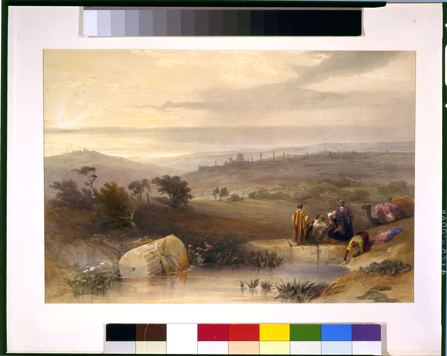 [Jerusalem from the North] Jerusalem April 1839, [published 1842] — antique lithograph