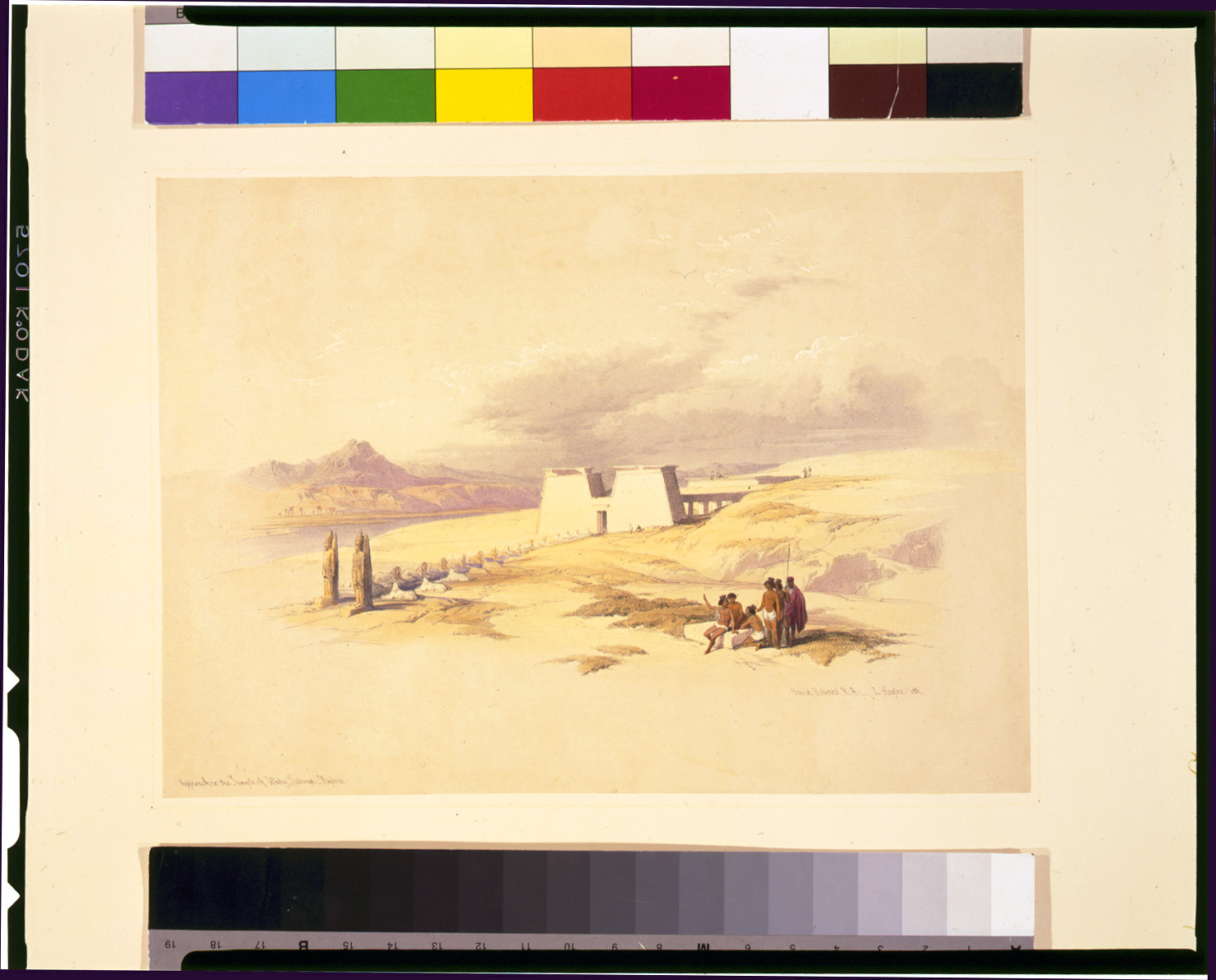 Approach of the Temple of Wady Saboua--Nubia / David Roberts, R.A., [published between 1846 and 1849] — antique lithograph
