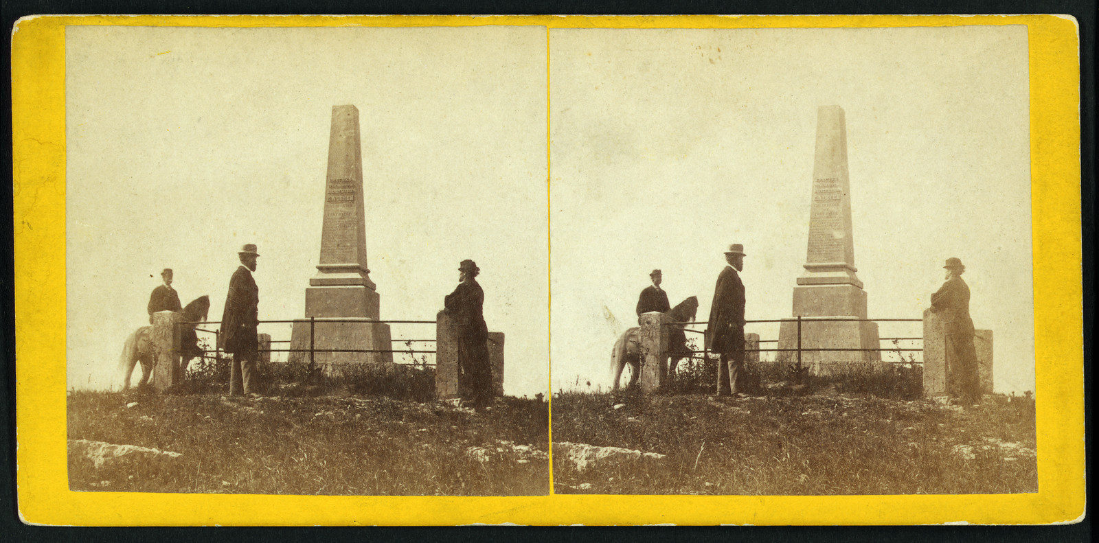 Monument to Major Ogden near Fort Riley Kansas 420 miles west of St. Louis Mo., 1867 — historic photograph