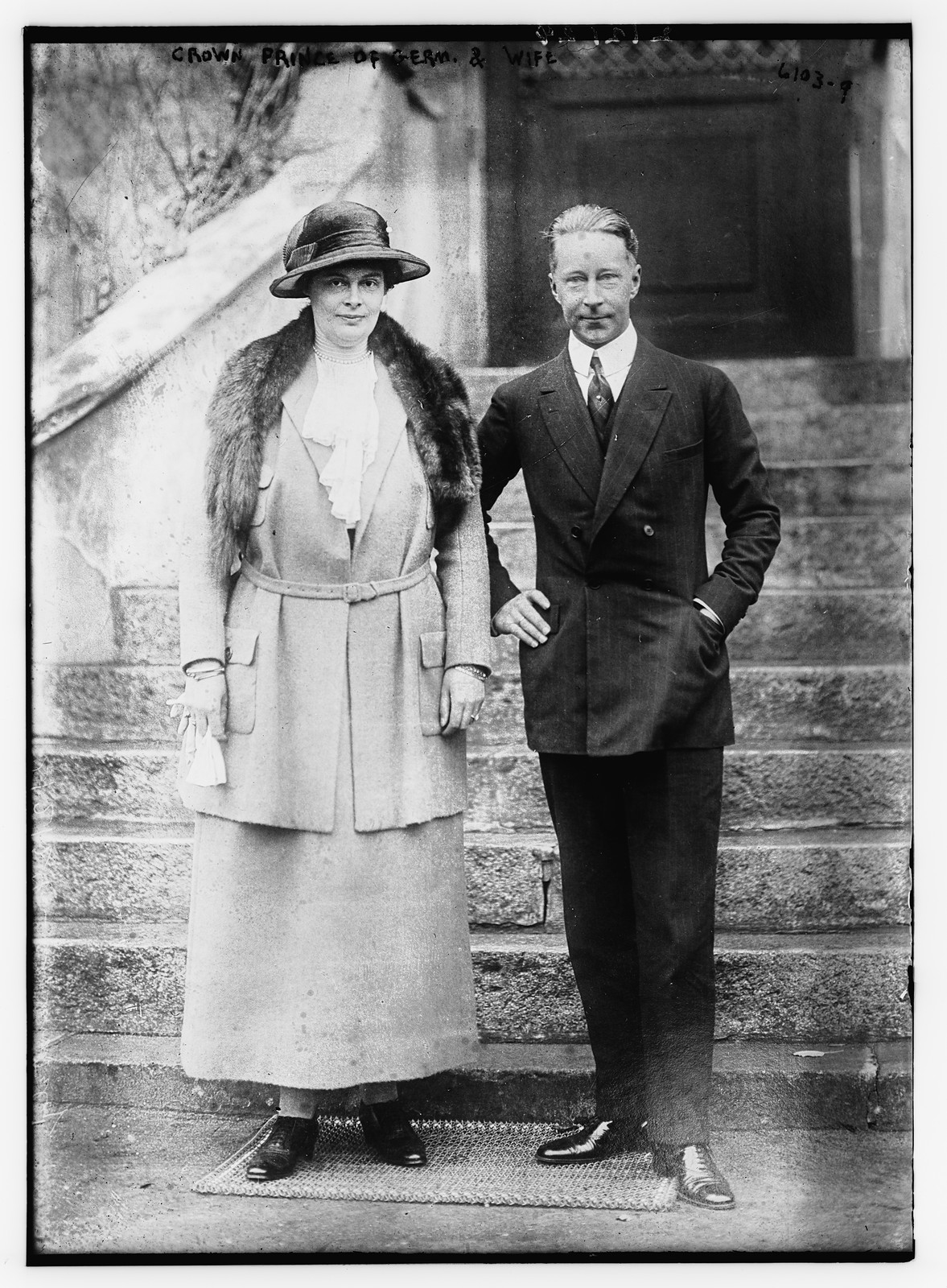 Crn. Prince of Germany and wife, n/a — historic photograph