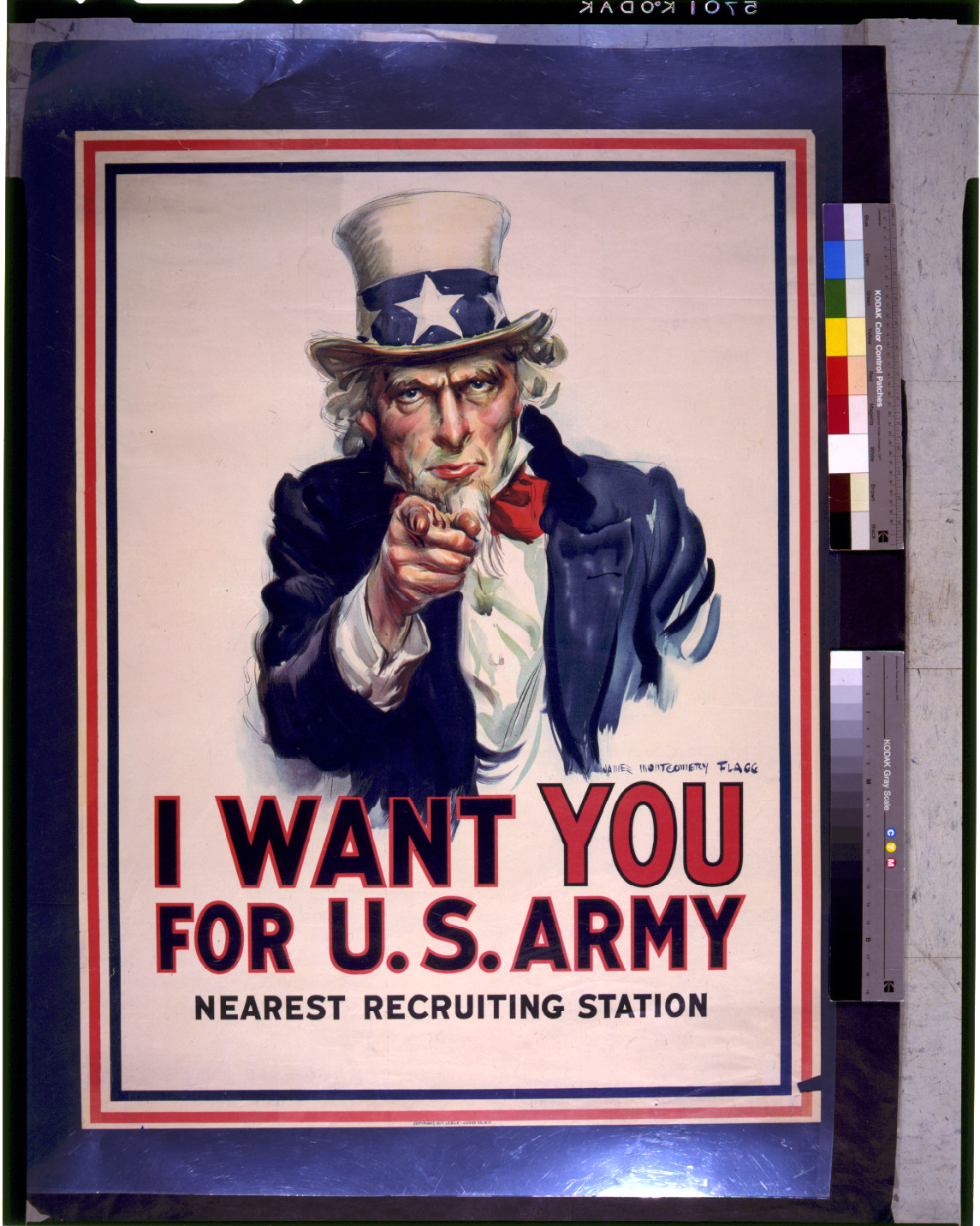 I want you for U.S. Army nearest recruiting station / James Montgomery Flagg., c1917. — vintage poster