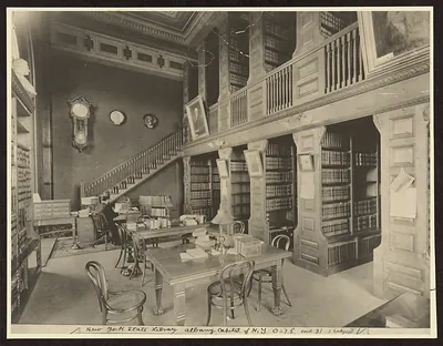 Interior of the New York State Library, Albany Capitol