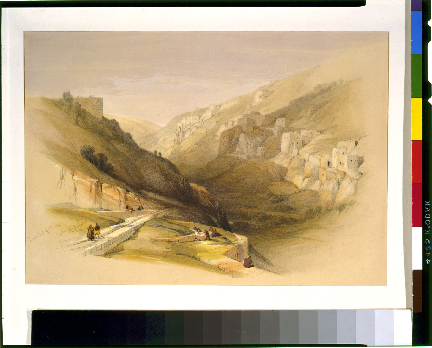 Lower pool of Siloam Valley of Jehosophat, [published 1842] — antique lithograph