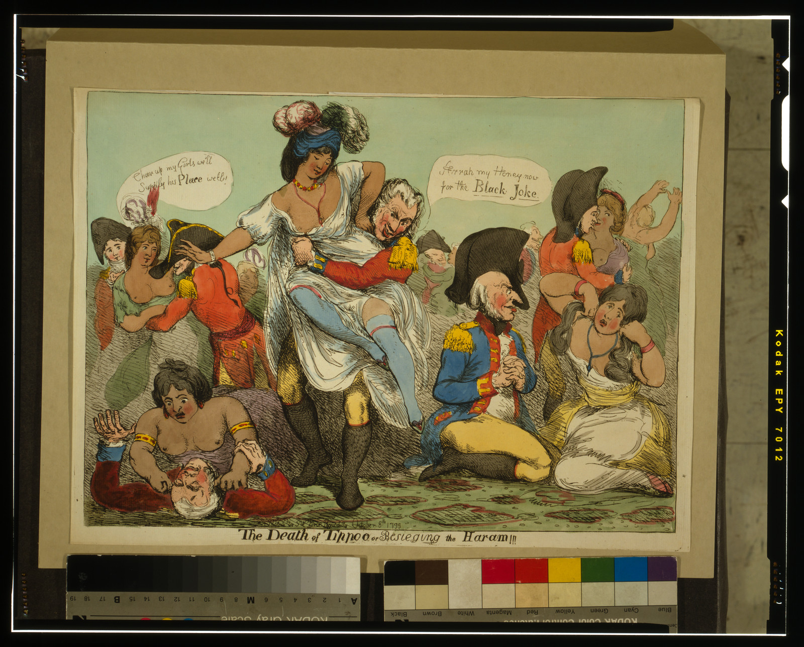 The death of Tippoo or Besieging the haram!!!, [London] : Published by S.W. Fores, 1799 October 8th. — historic print