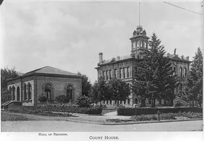 [Walla Walla County] Court House, [Walla Walla, Wash.; exterior, with Hall of Records]