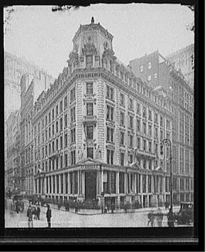 The J.P Morgan Building, New York City, c1905. — historic photograph