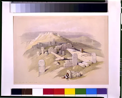 Temple on Gebel Garabe called Surabit el Khadim Feby 17th 1839 / David Roberts, R.A.