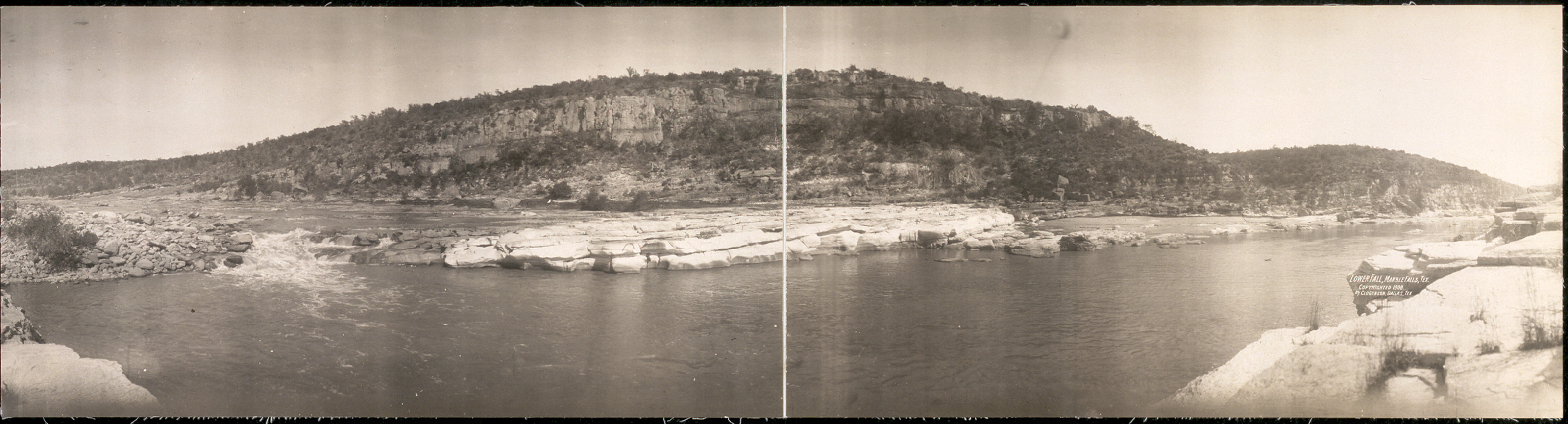 Lower Fall, Marble Falls, Texas, 1908, 1908 — historic image