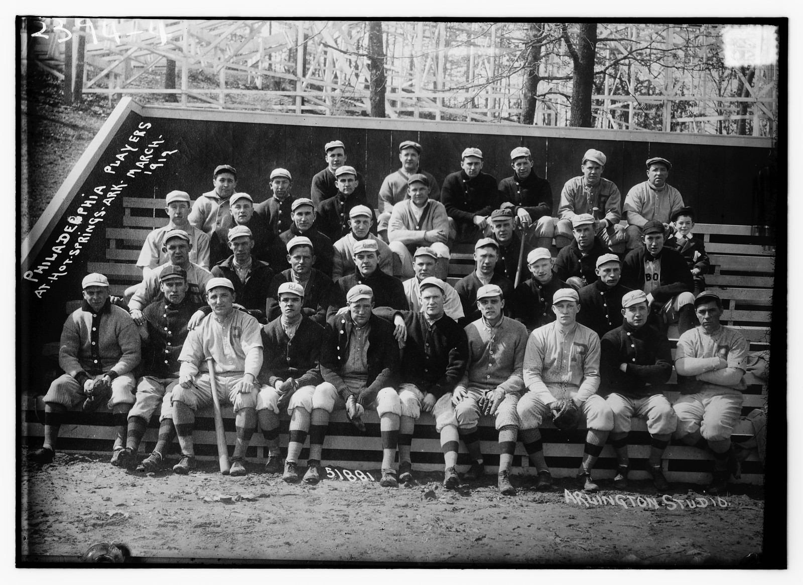 Phila N. players at Hot Springs, Ark. March 1912 (baseball), March, 1912. — historic photograph