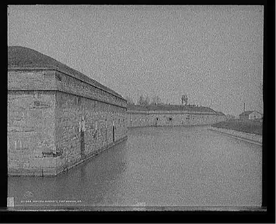 Moat and ramparts, Fort Monroe, Va.