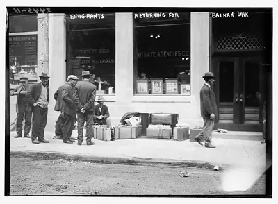 Emigrants, returning for Balkan War