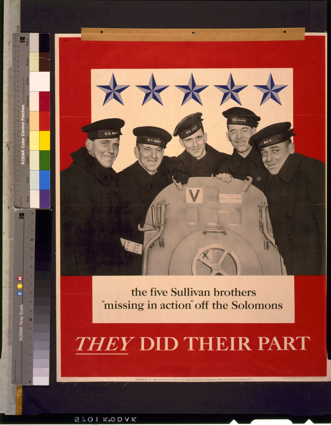 They did their part--The five Sullivan brothers missing in action" off the Solomons", 1943 — historic photograph