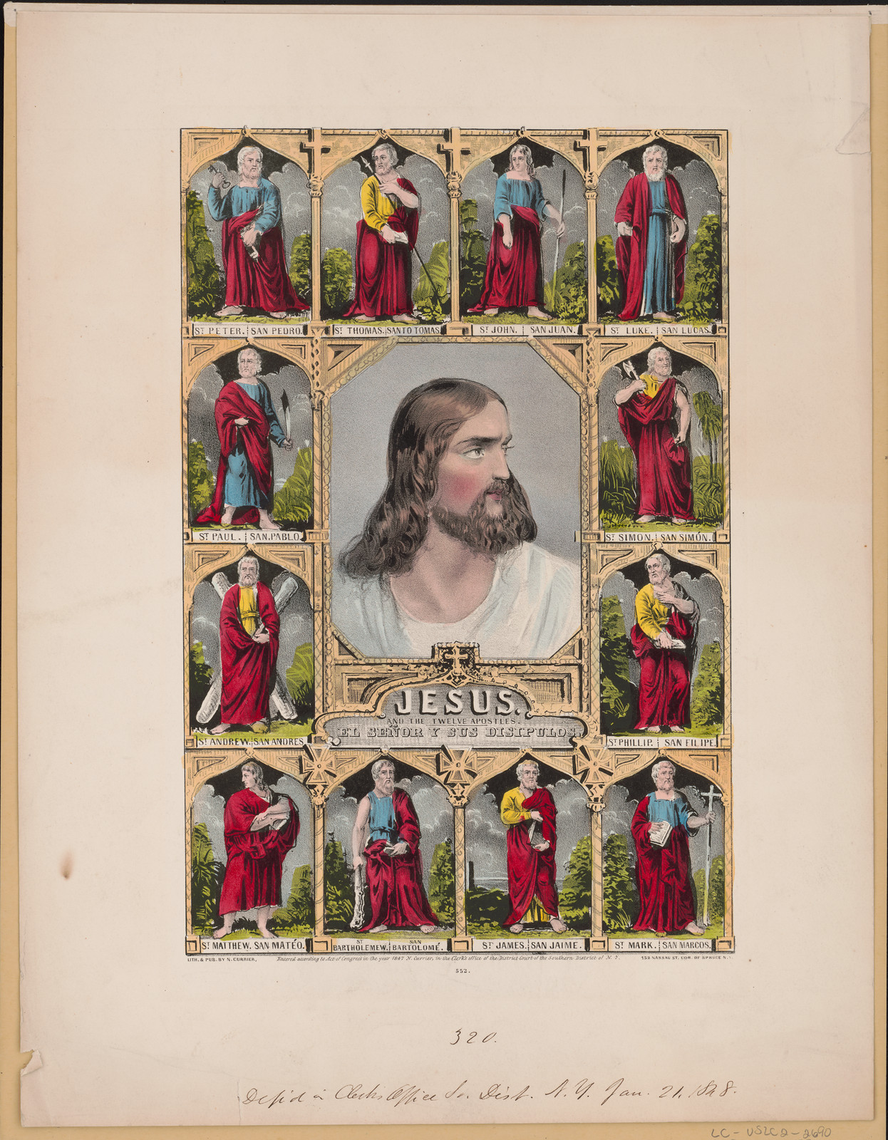 Jesus and the Twelve Apostles, El Señor y sus Discípulos — historic image