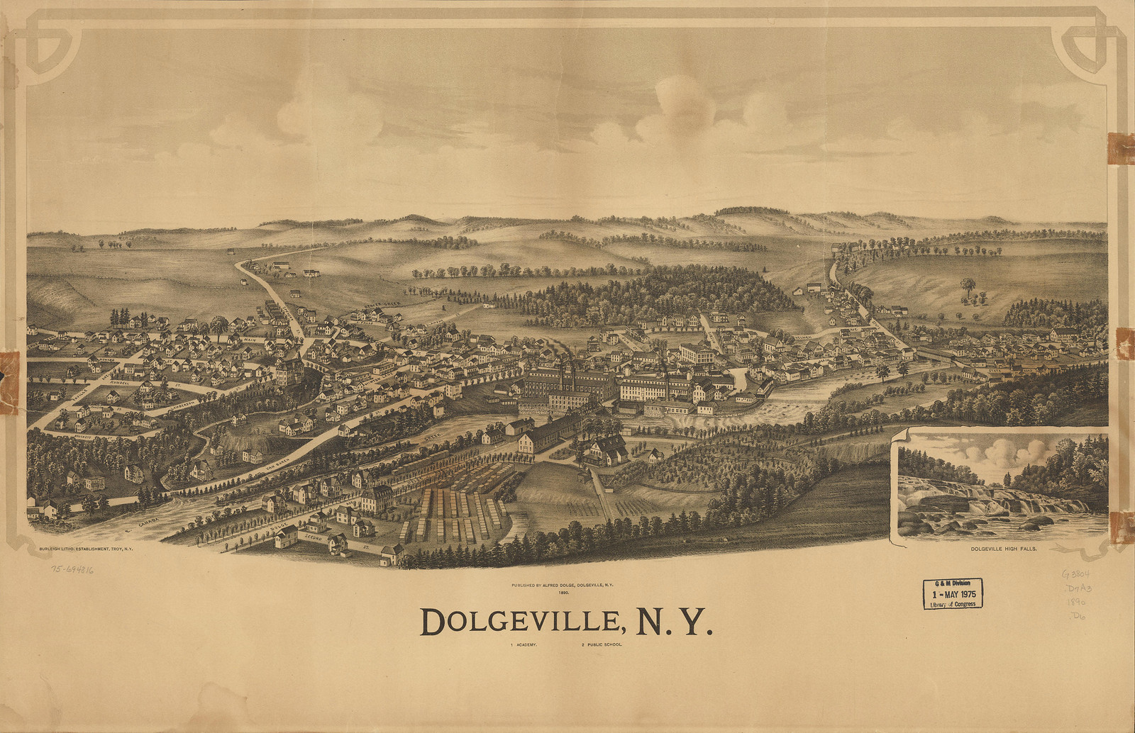 Dolgeville, New York, 1890, 1890 — antique map