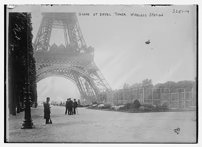 Guard at Eiffel Tower -- Wireless Station