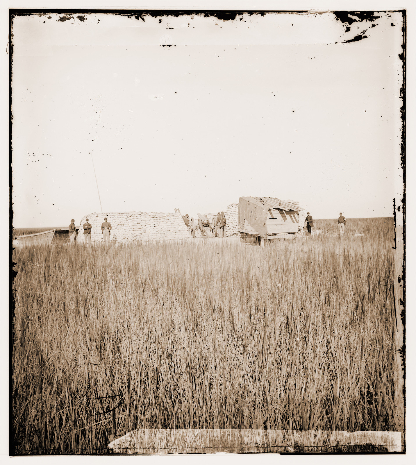 Charleston South Carolina (vicinity). The Swamp Angel?, 1865 — historic photograph