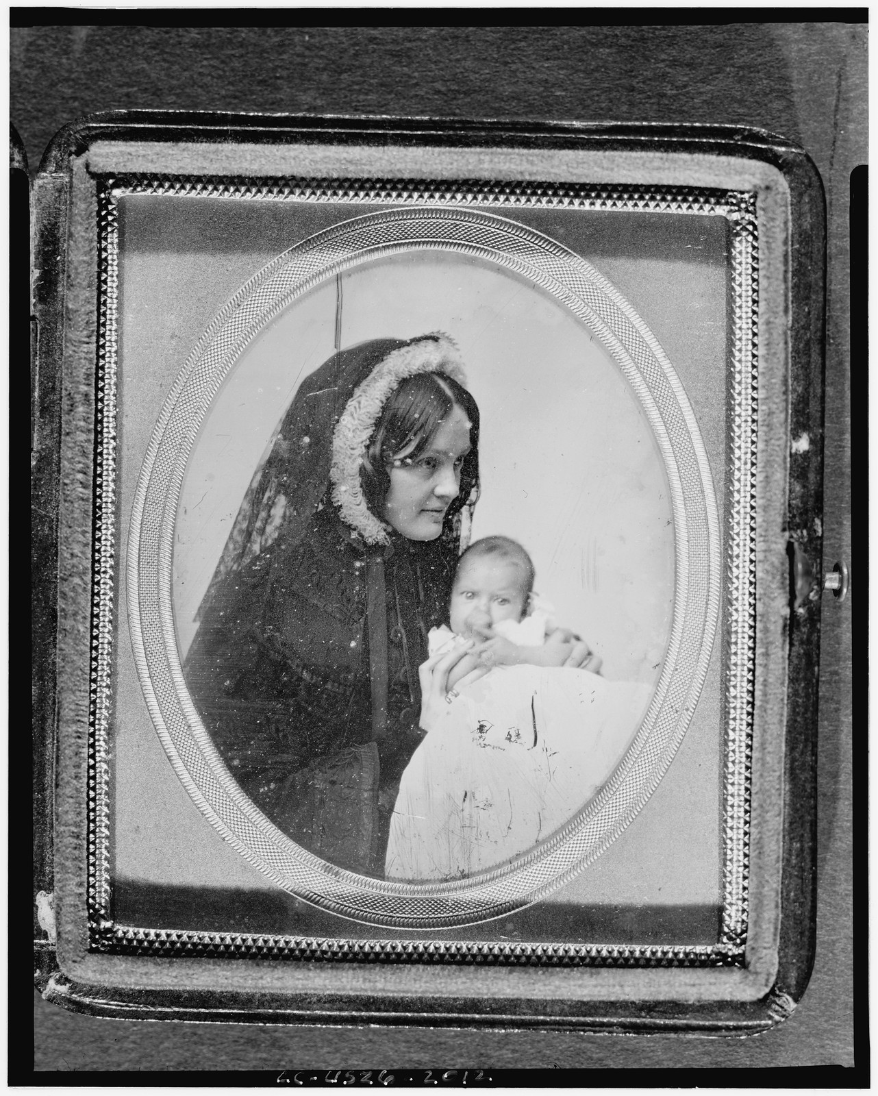 [Gertrude M. Hubbard with baby], [between 1855 and 1859] — historic photograph