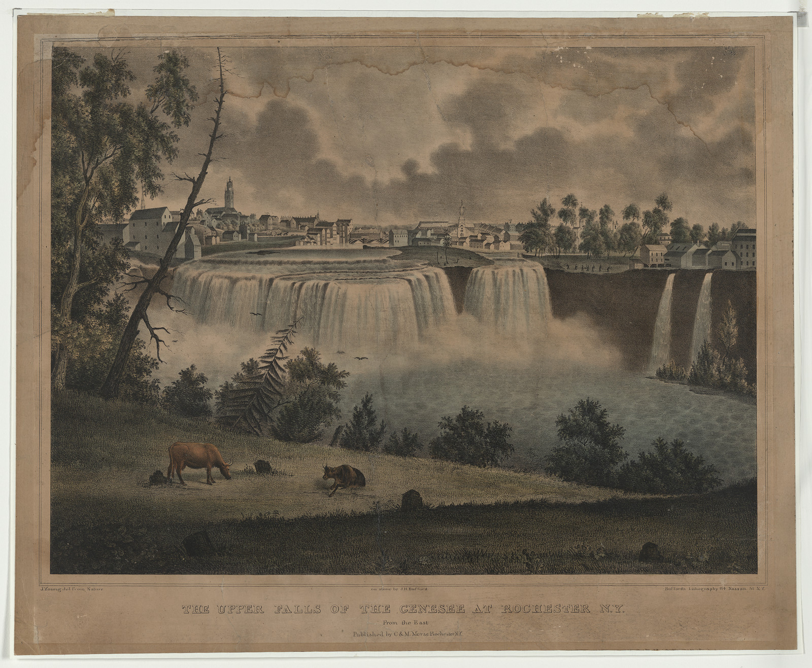 The Upper Falls of the Genesee at Rochester, N.Y. — historic image