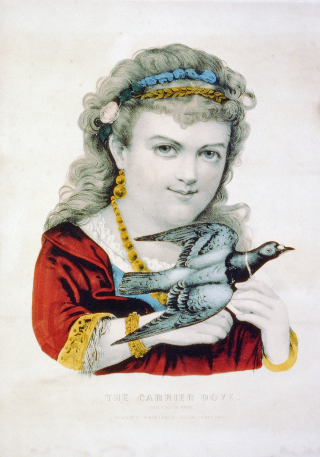 Carrier Dove: The departure, [New York] : Currier & Ives, [between 1856 and 1907] — antique lithograph
