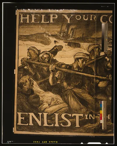 Help your country stop this--Enlist in the Navy / Auto-lithograph by Frank Brangwyn, A.R.A.