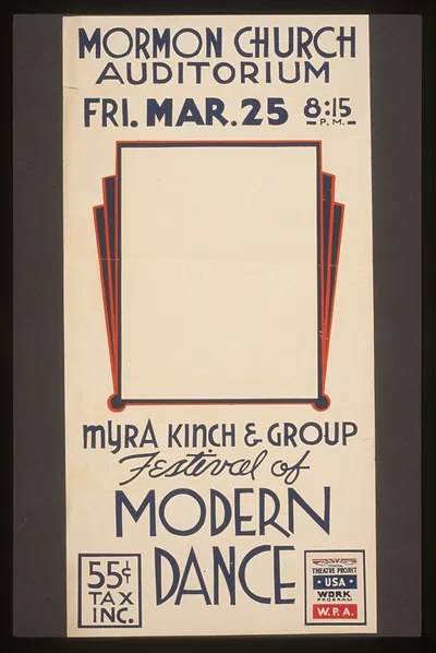 Festival of modern dance Myra Kinch & group.