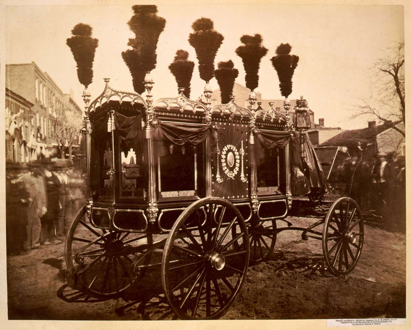 President Abraham Lincoln's Hearse, Springfield, c. 1865 — historic photograph