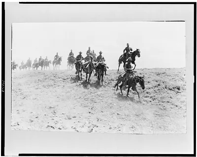 [Some of Maj. Tomkins' columns ... on horseback]
