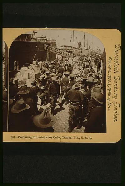 Preparing to embark for Cuba, Tampa, Fla., U.S.A.