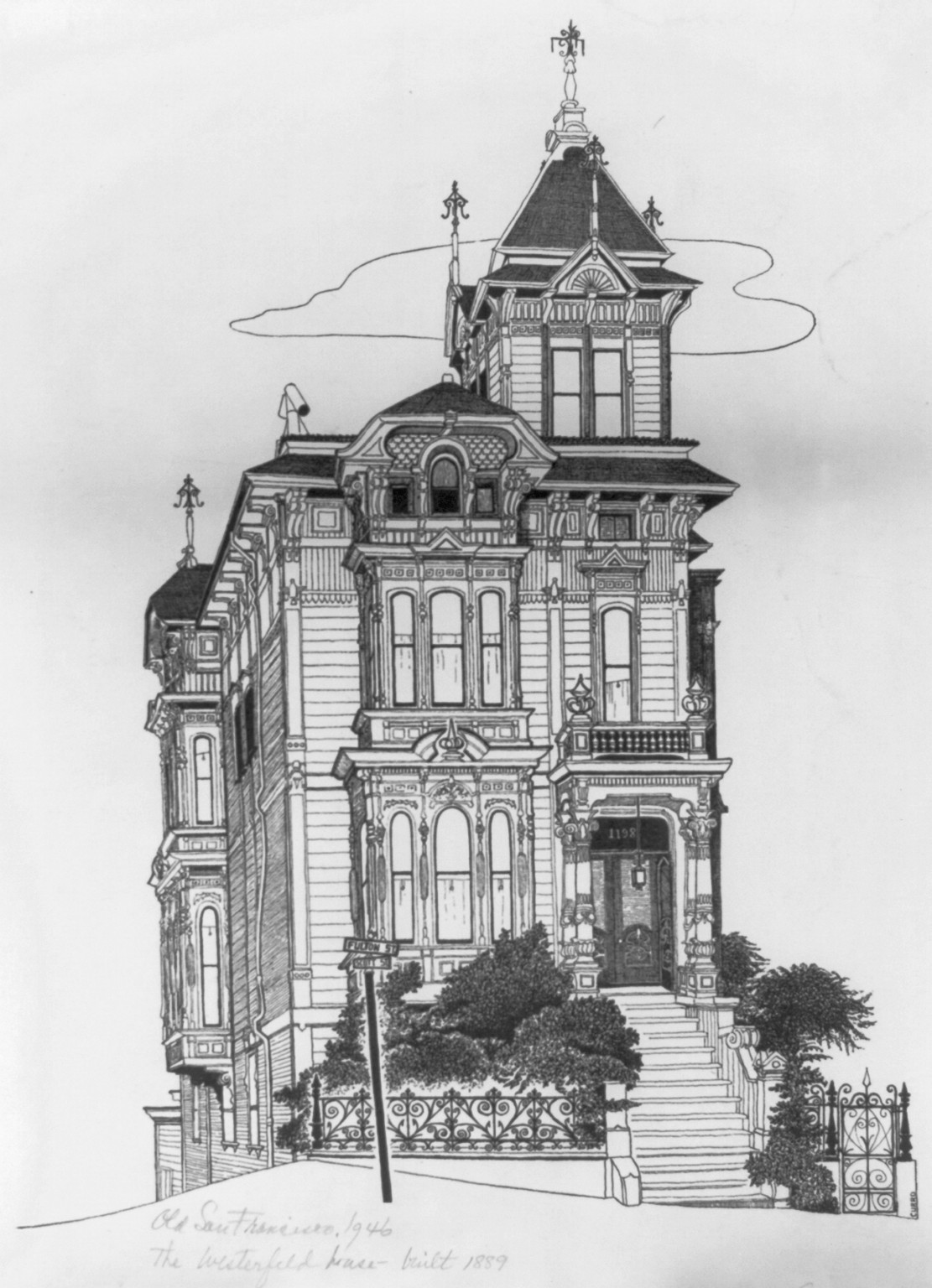Old San Francisco 1946, The Westerfeld House--built 1889, c1946. — historic print