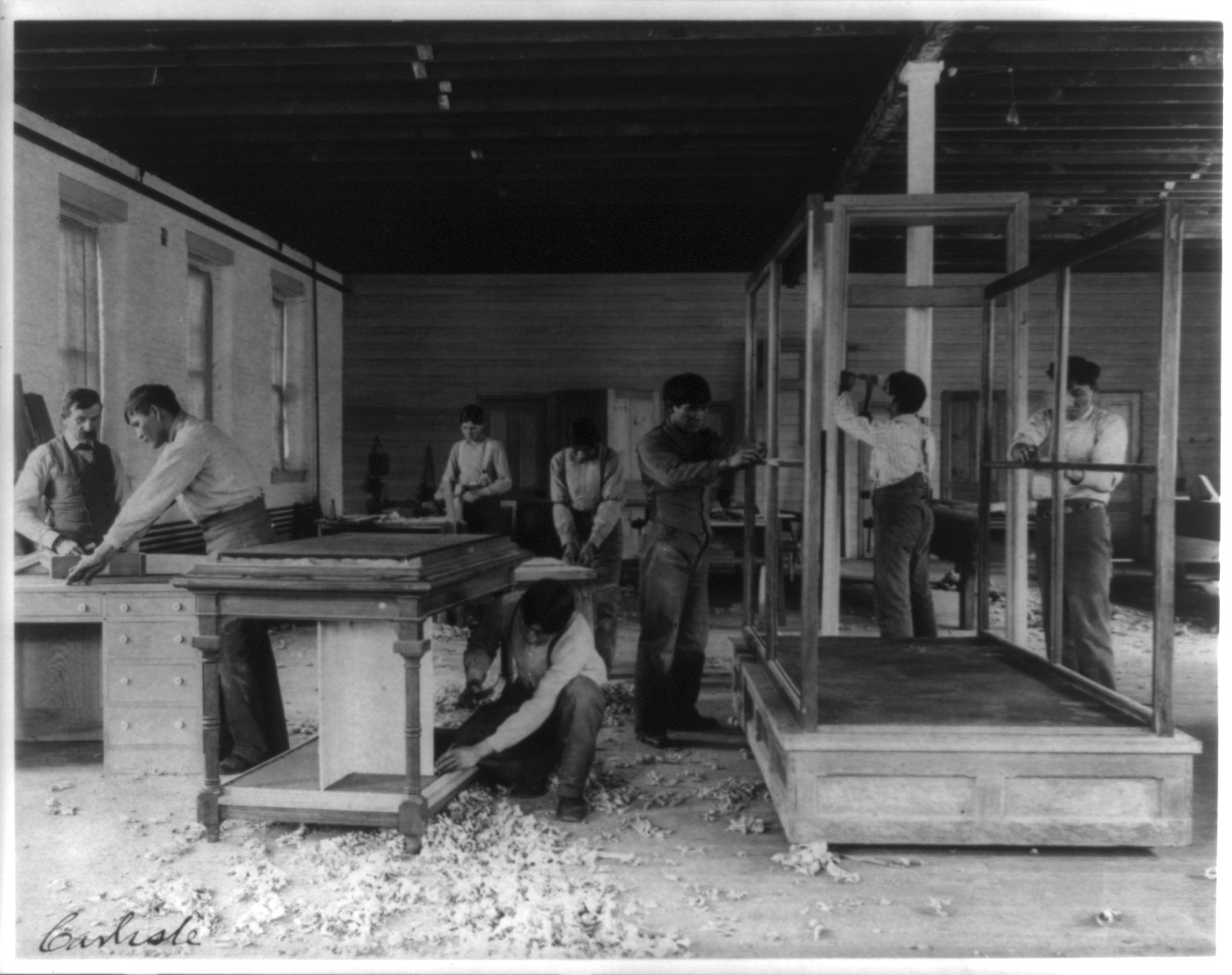 [Furniture building shop, Carlisle Indian School, Carlisle, Pennsylvania], [1901] — historic photograph