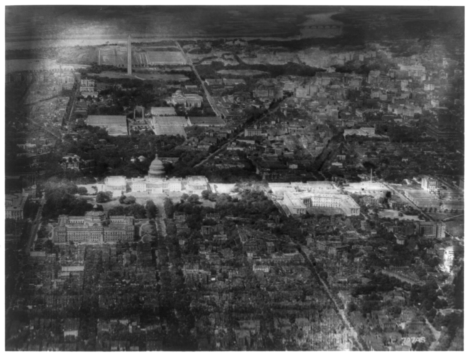 [Aerial] view of Capitol and Mall, Washington, D.C., [193-?] — historic photograph