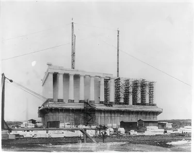 D.C. Washington - Lincoln Memorial - Exterior, Under Construction