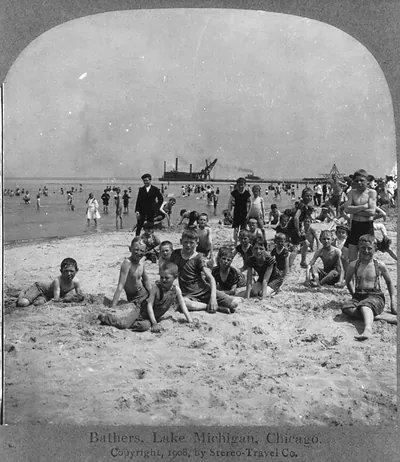 Bathers, Lake Michigan, Chicago