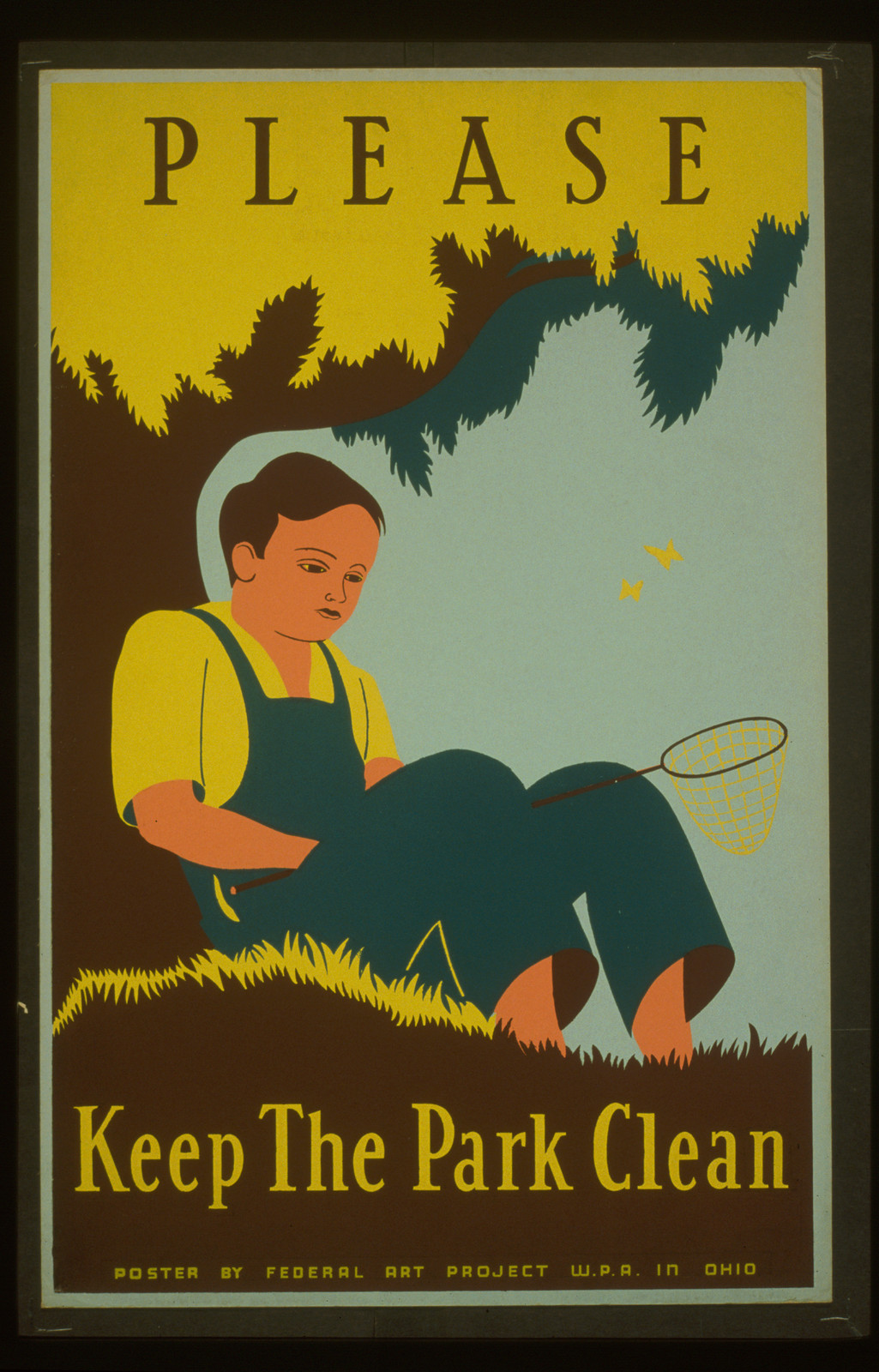 Please keep the park clean, 1938 — vintage poster