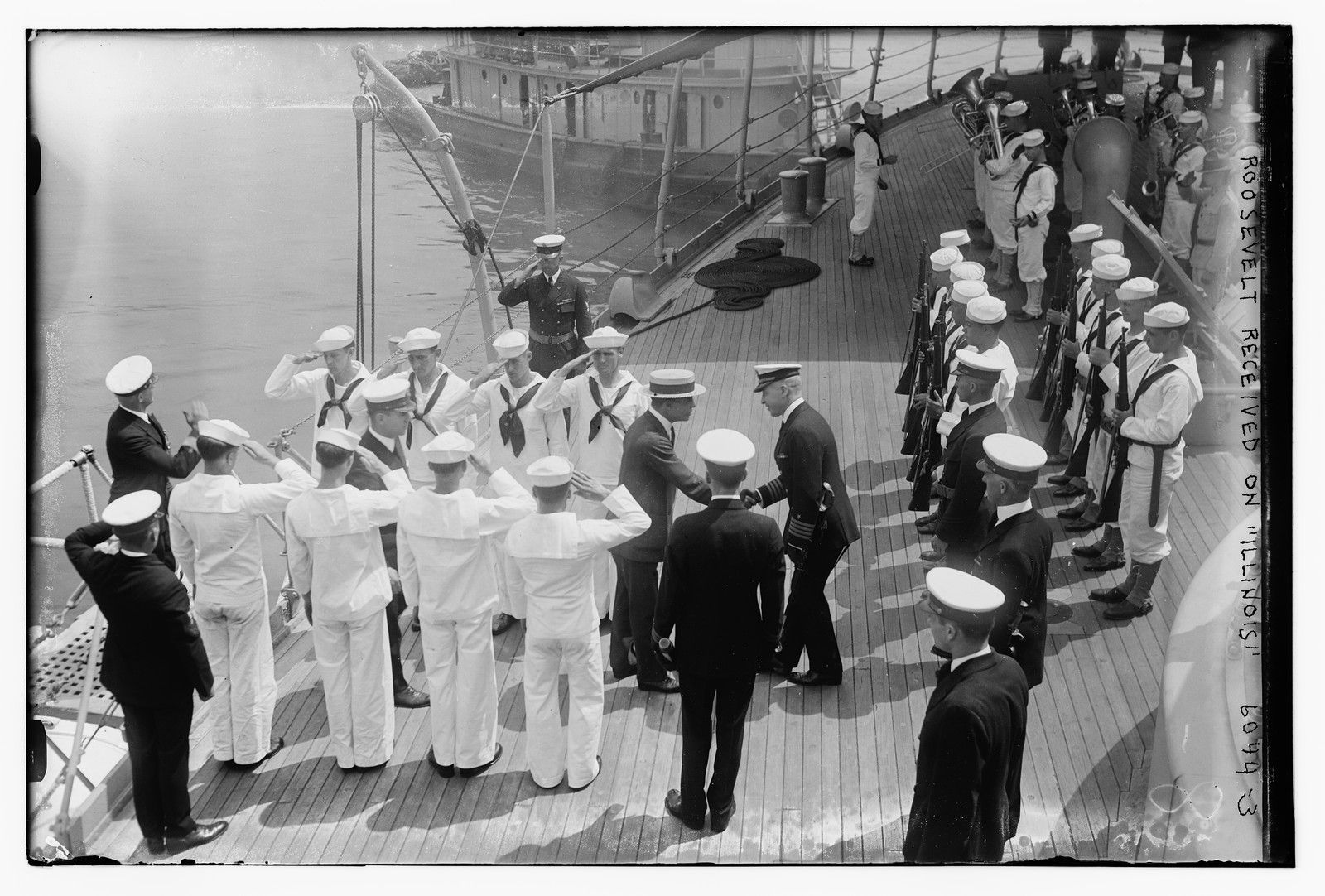 Roosevelt received on ILLINOIS, n/a — historic photograph