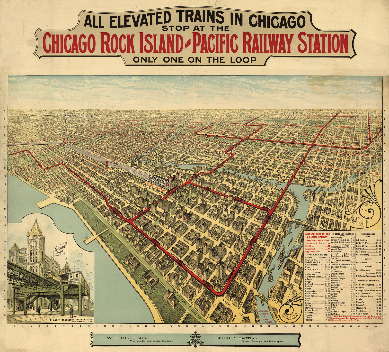 IL Chicago 1897 MAP, 1897 — antique map