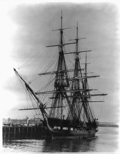 [USS CONSTITUTION at Charlestown Navy Yard, Boston, Mass. 1955]