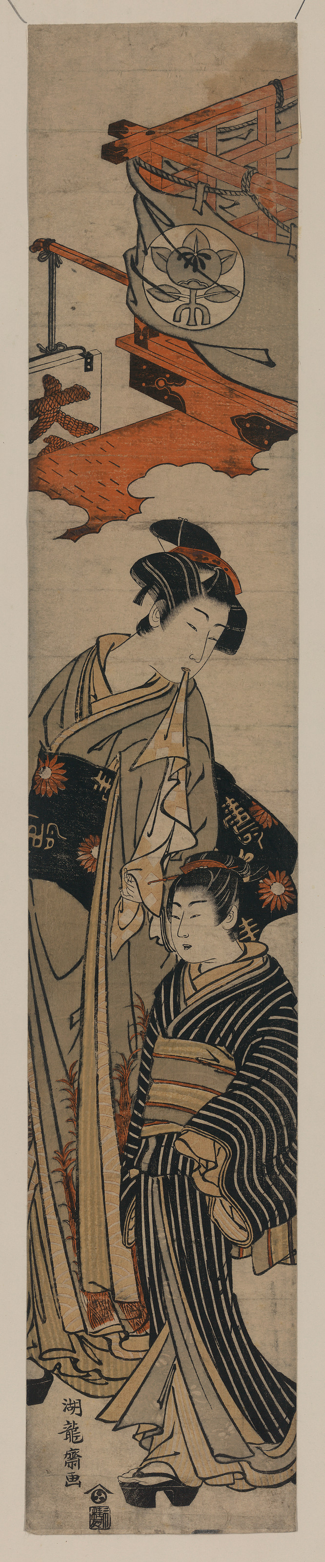 [Japanese Ukiyo-e print], 1750 — historic print