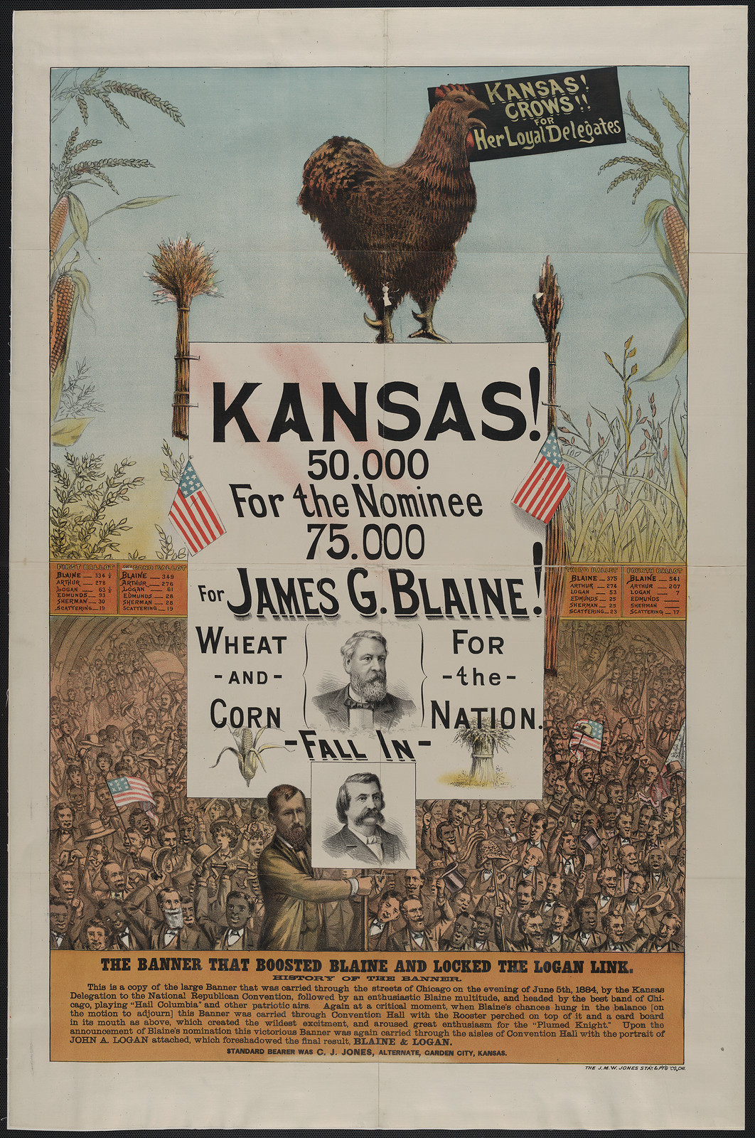 The Banner That Boosted Blaine and Locked the Logan Link — historic image