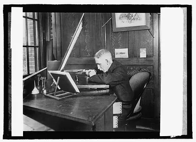 Bureau Eng. & Ptg., an engraver at work