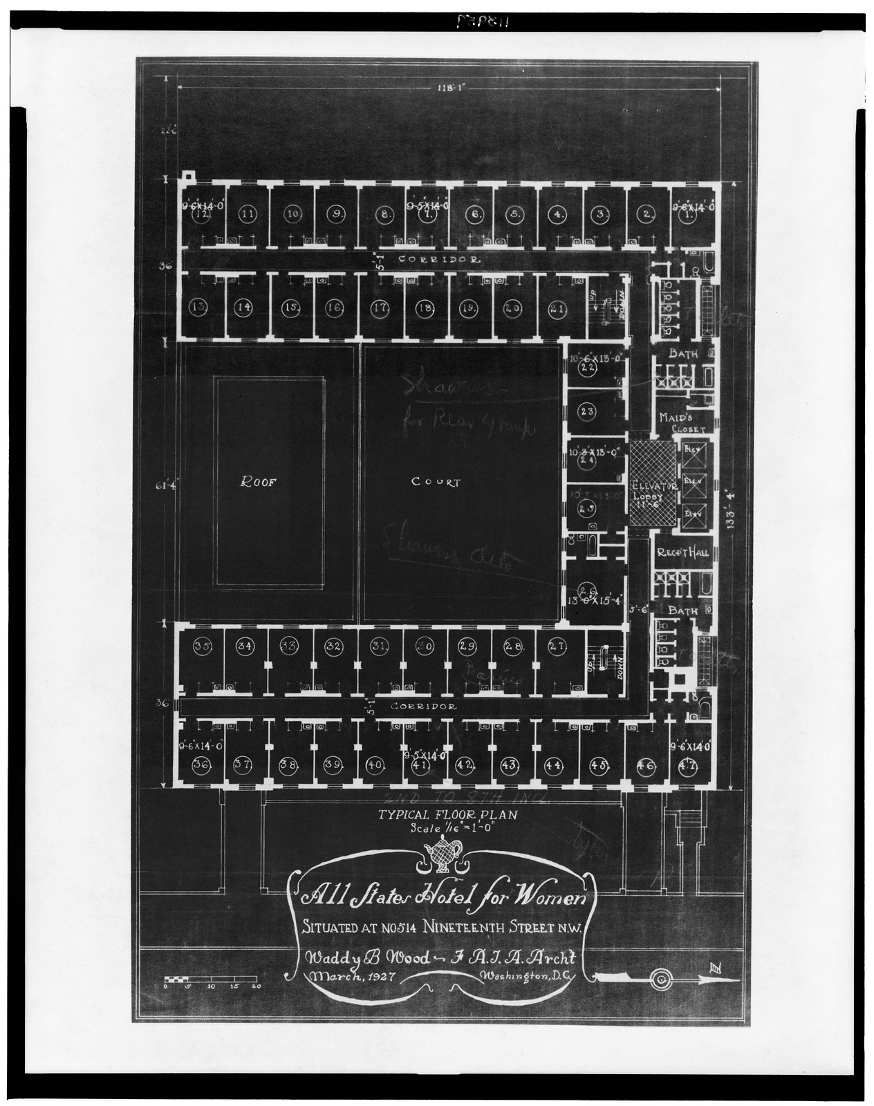 Antique Architecture - Washington DC - Hotel All States Hotel — historic image